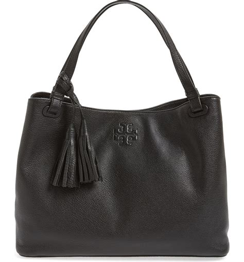 tory burch thea tassel leather tote